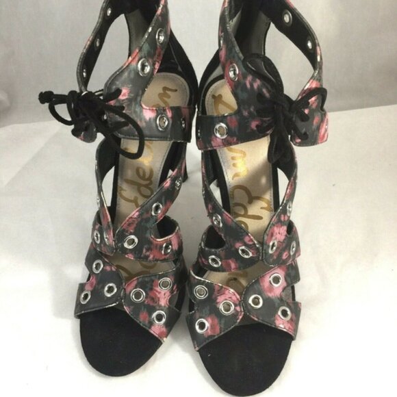 Sam Edelman Phoebe Floral Print Strappy Sandal 10 - Picture 3 of 7